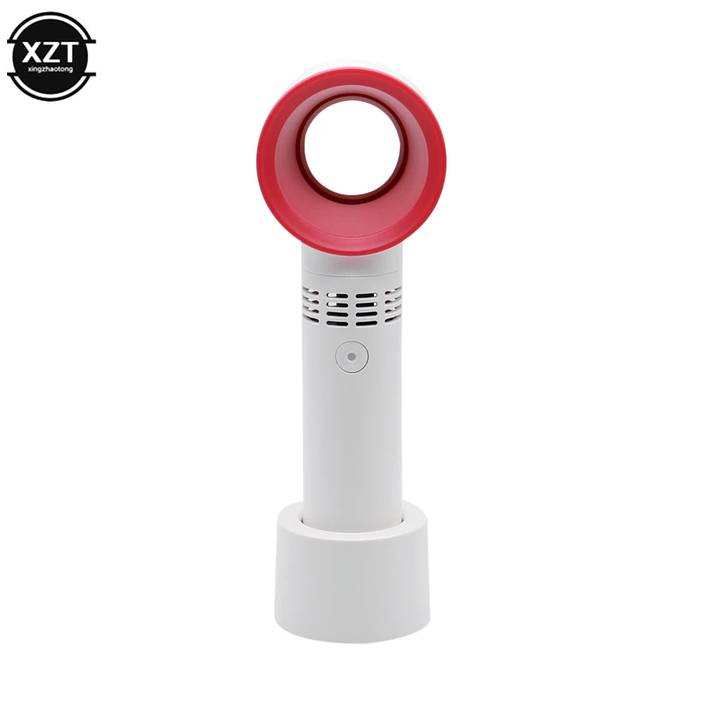Portable USB Rechargeable Bladeless Mini Fan – Ultra-Quiet Handheld Cooler