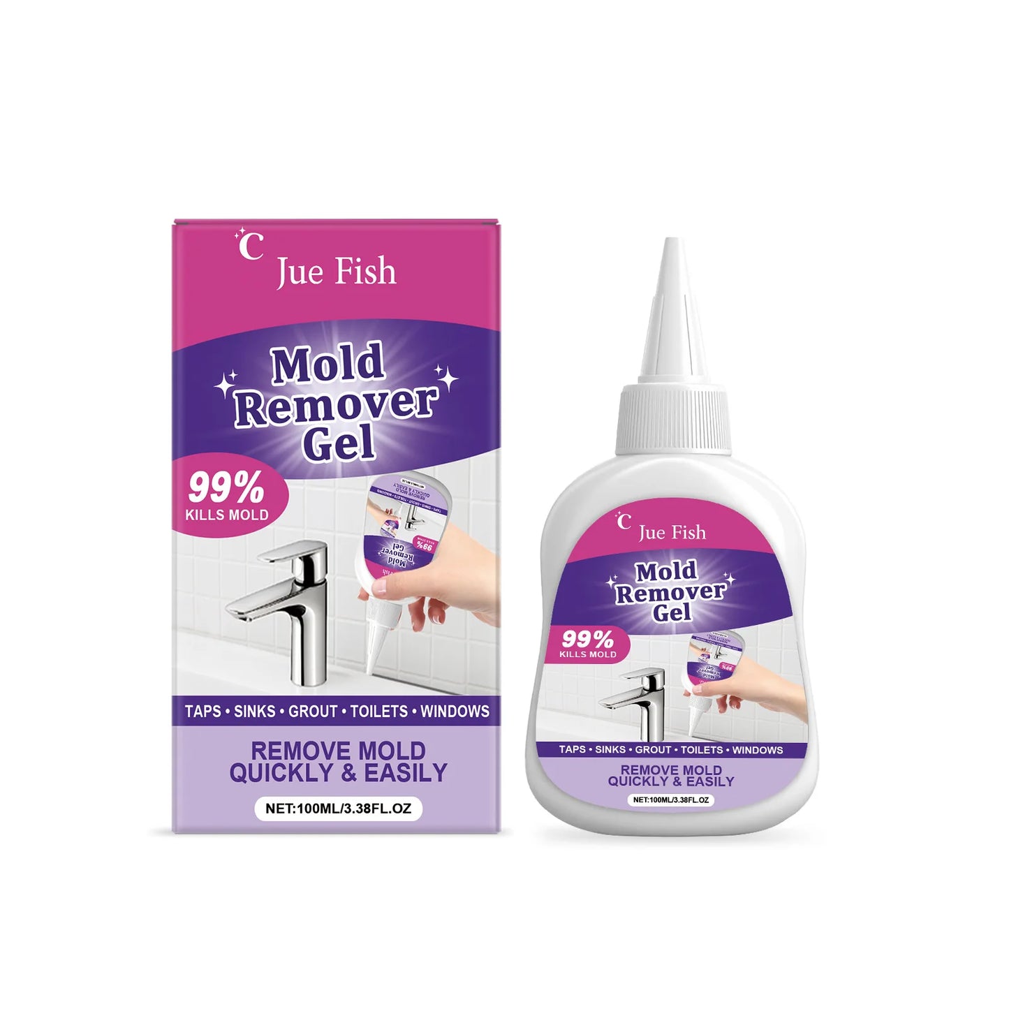 Mold Remover Gel – Active Mildew & Stain Cleaner for Bathroom & Kitchen