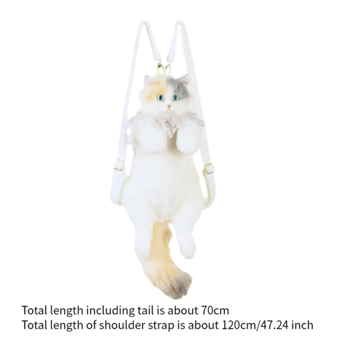 Cute Cat Plush Backpack – Soft Lightweight Stuffed Animal Bag for Kids & Girls