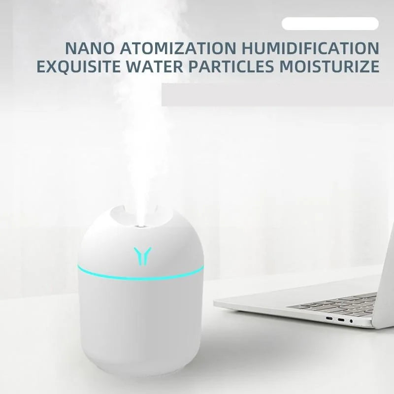 250ml USB Mini Air Humidifier & Aroma Essential Oil Diffuser with LED Light