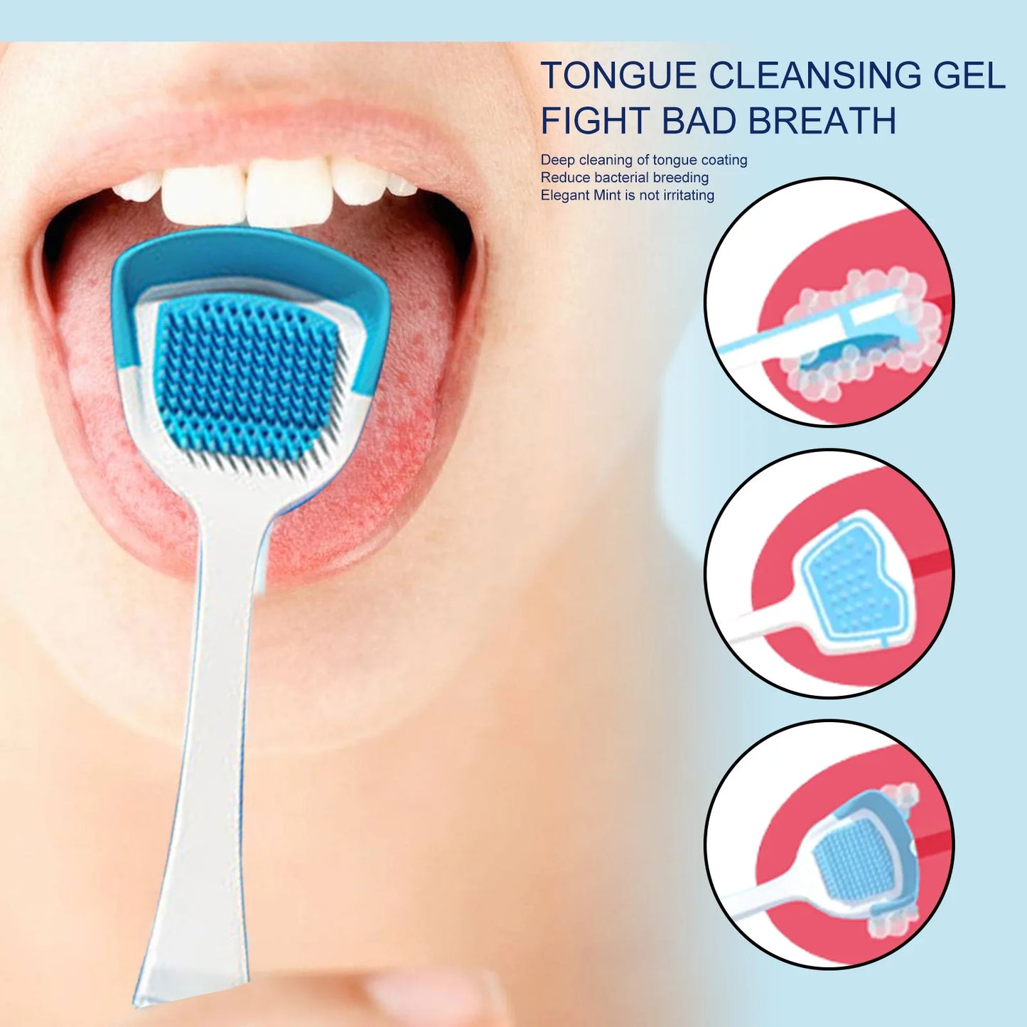 Tongue Cleaning Gel with Brush – Fresh Breath Oral Care Kit