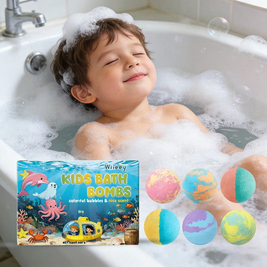 Kids Bath Bombs – Gentle Cleansing, Moisturizing & Relaxing Bubble Bath Balls