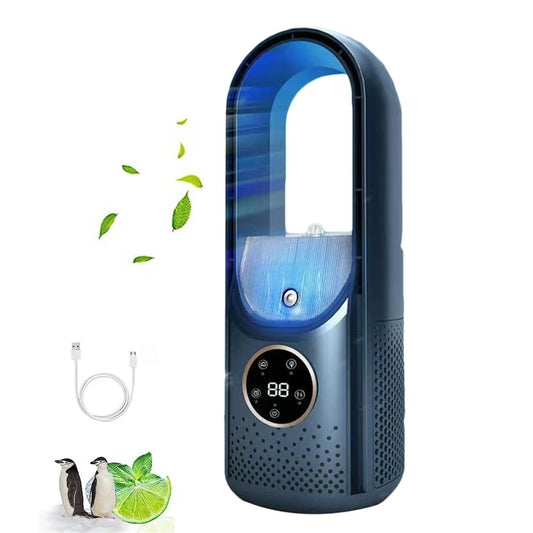 Portable USB Air Cooler Fan with Humidifier – 6-Speed Silent Cooling
