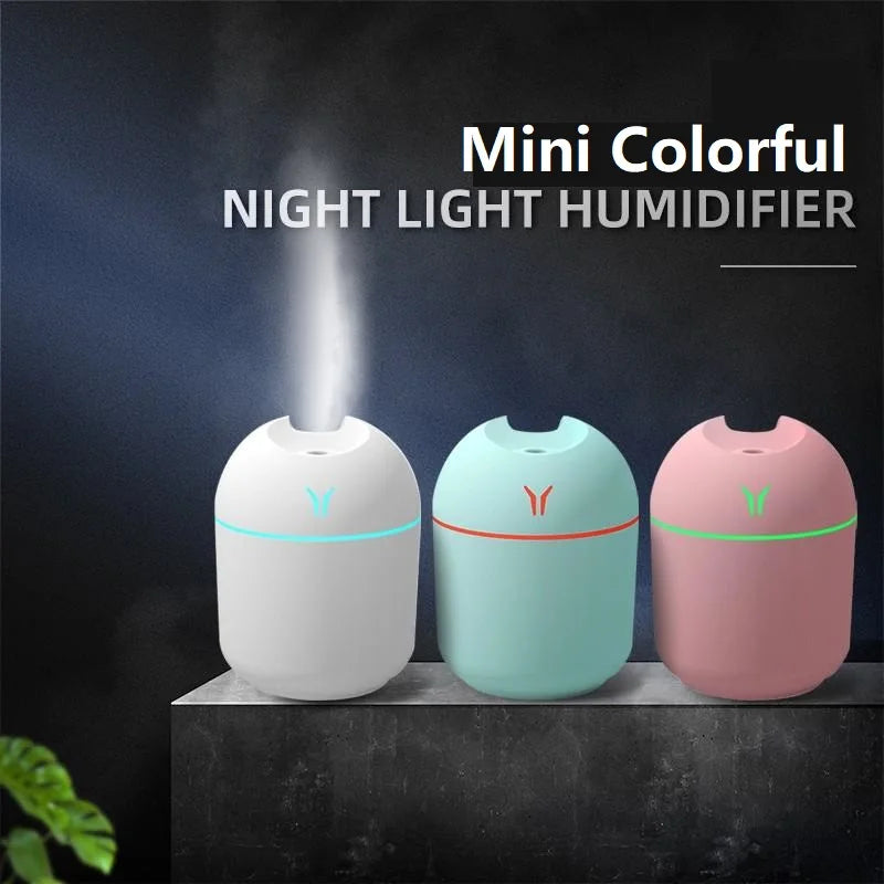 250ml USB Mini Air Humidifier & Aroma Essential Oil Diffuser with LED Light