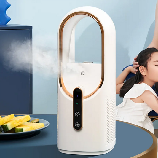 Portable USB Air Cooler with Humidifier – Rechargeable Mini Cooling Fan