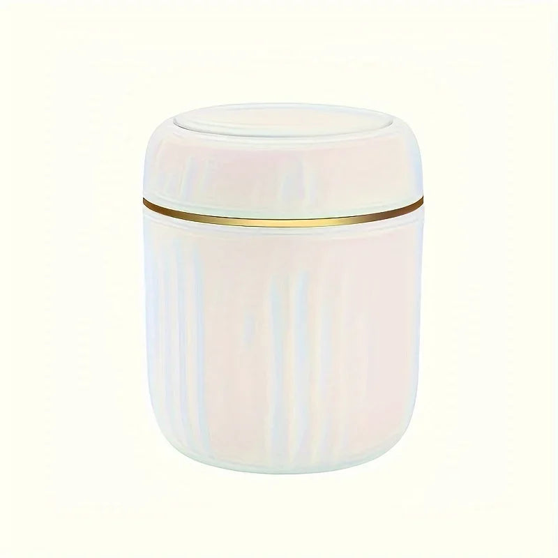 Mini Desktop Trash Can with Lid – Office & Bedroom Waste Bin Organizer