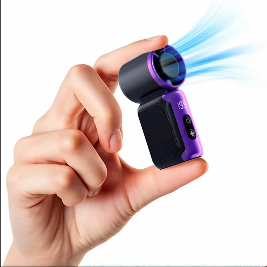 Portable Silent Bladeless Mini Fan – USB Rechargeable for Travel & Office