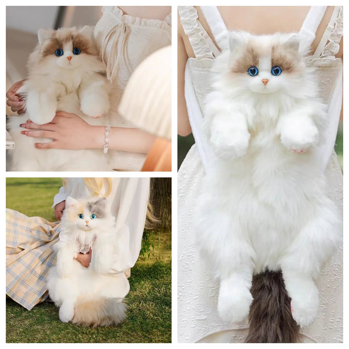 Cute Plush Animal Cat Backpack Multiple Fashion Shoulder Bag