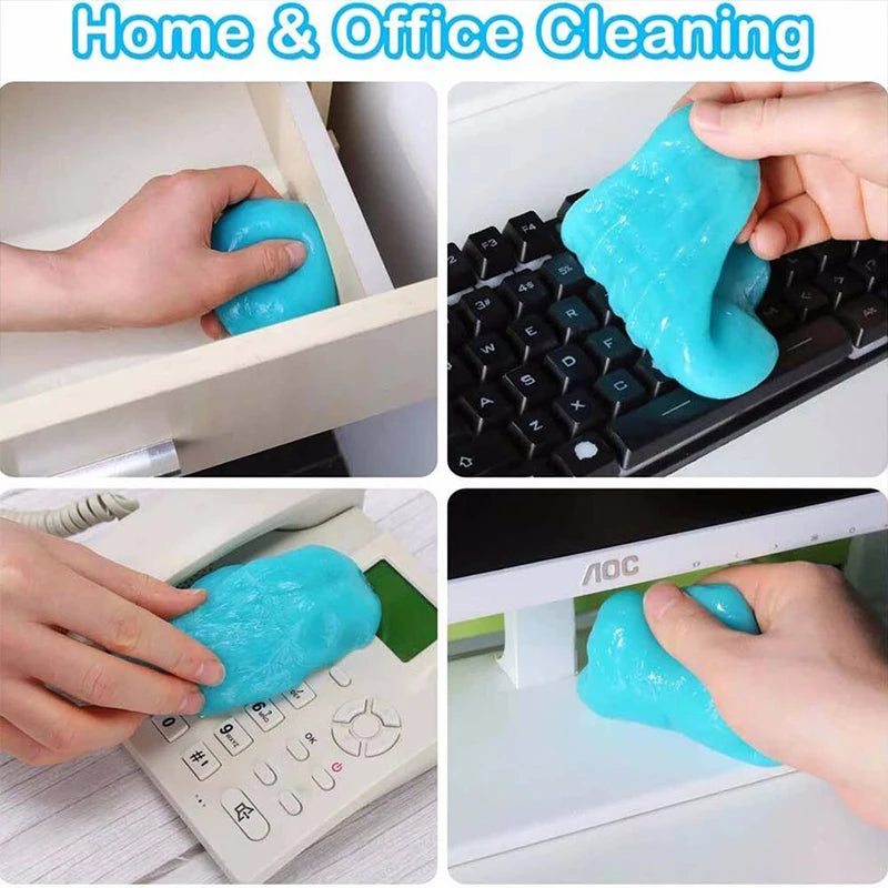 Car Interior Dust Removal Cleaning Gel – Reusable Magic Slime for Keyboard & Dashboard