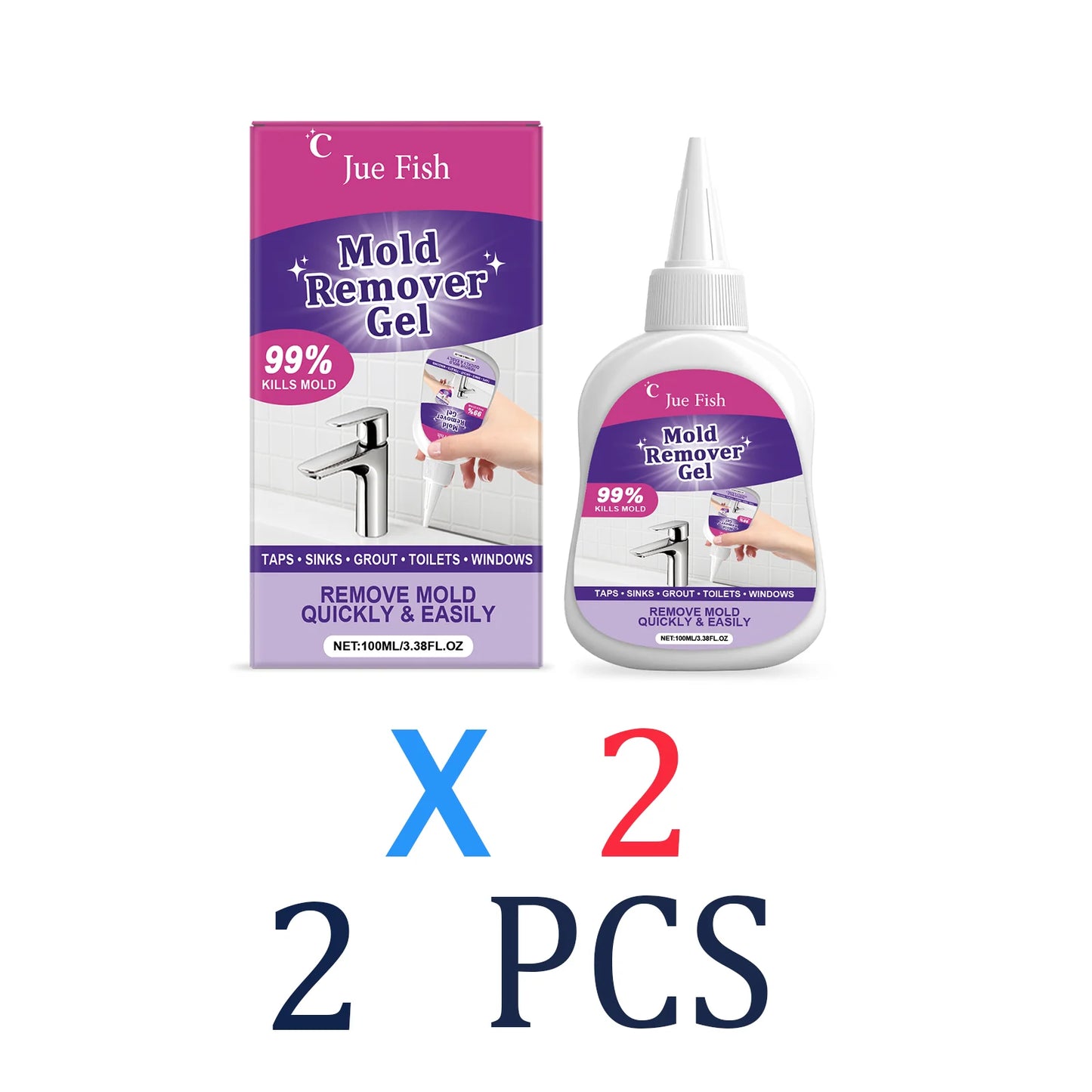Mold Remover Gel – Active Mildew & Stain Cleaner for Bathroom & Kitchen
