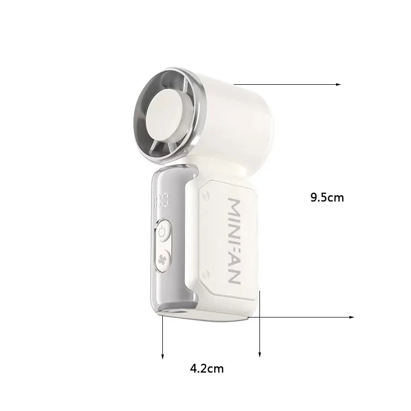 Portable Silent Bladeless Mini Fan – USB Rechargeable for Travel & Office