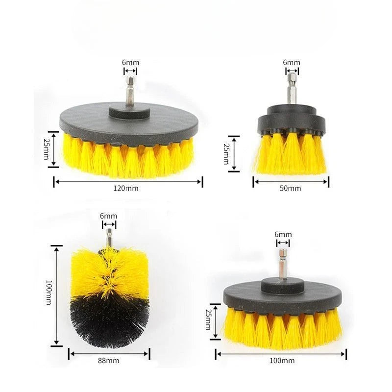 Electric Drill Scrubber Brush Kit – Multi-Surface Cleaning Brushes for Car & Home