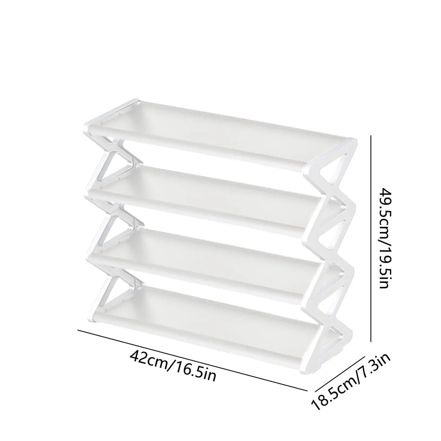 4-Tier Foldable X-Shape Shoe Rack – Space Saving No Assembly Storage Organizer
