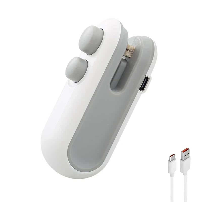 2-in-1 Rechargeable Mini Bag Sealer with Cutter & Magnet