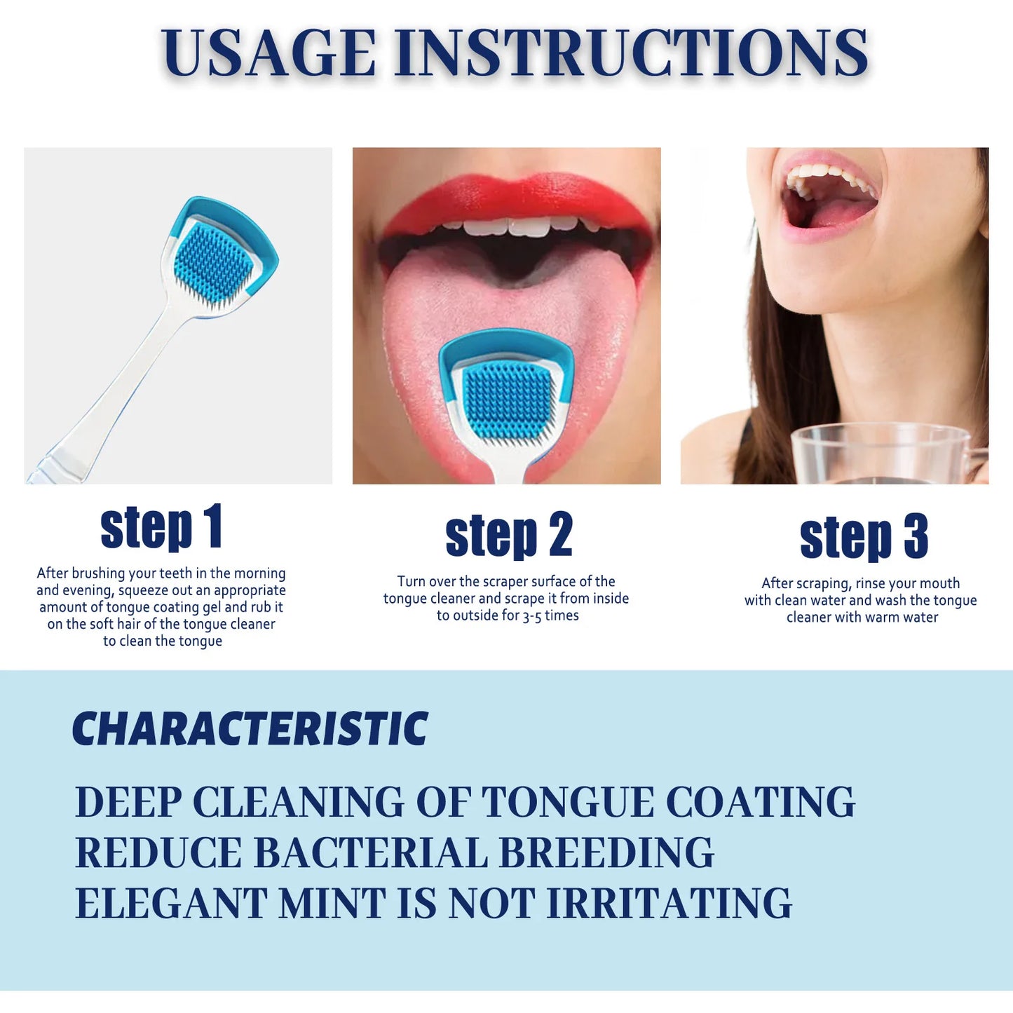 Tongue Cleaning Gel with Brush – Fresh Breath Oral Care Kit