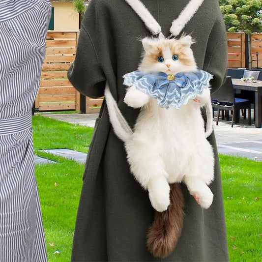 Cute Cat Plush Backpack – Soft Lightweight Stuffed Animal Bag for Kids & Girls