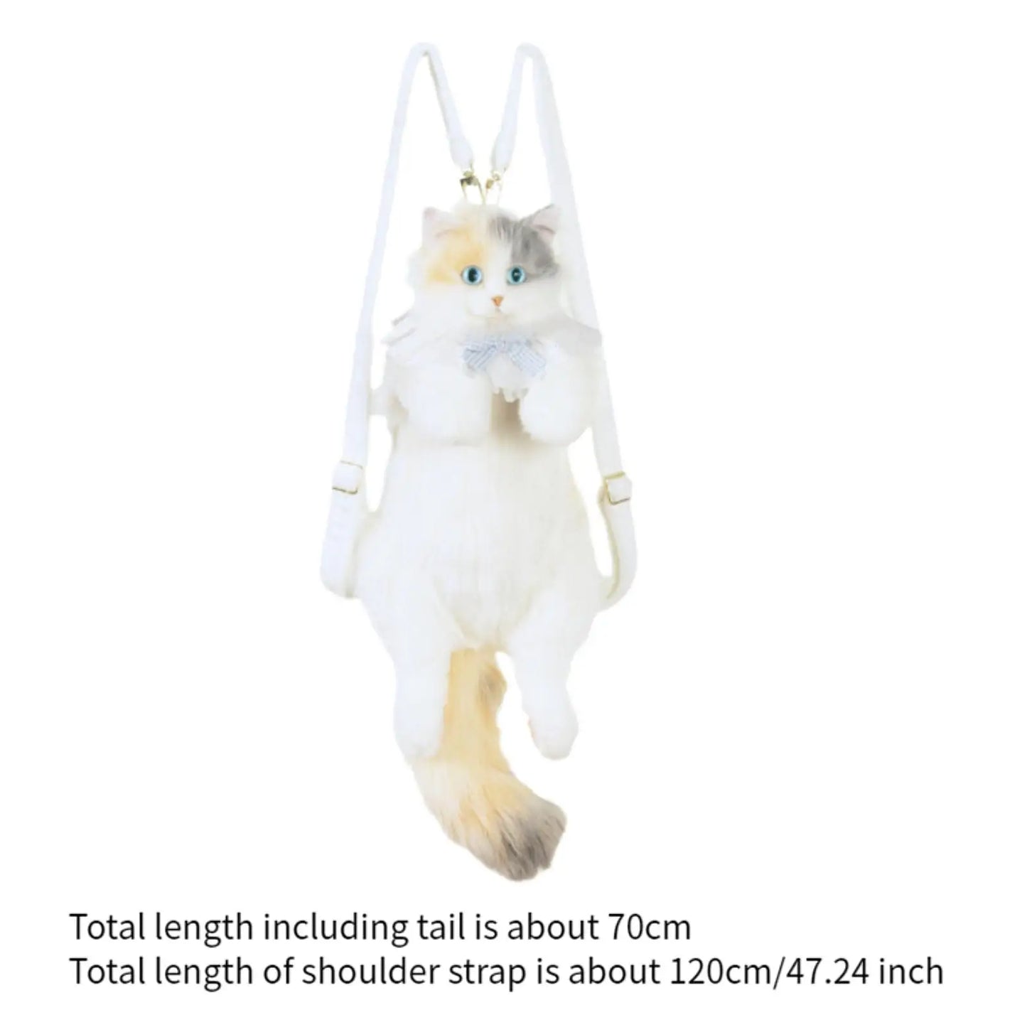 Cute Cat Plush Backpack – Soft Lightweight Stuffed Animal Bag for Kids & Girls