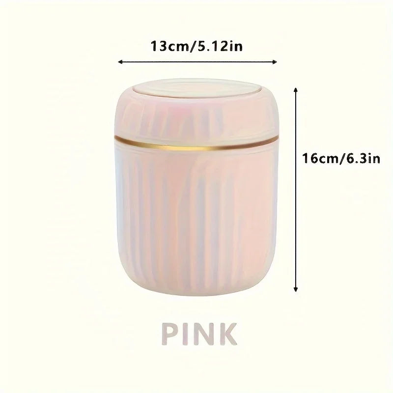 Mini Desktop Trash Can with Lid – Office & Bedroom Waste Bin Organizer