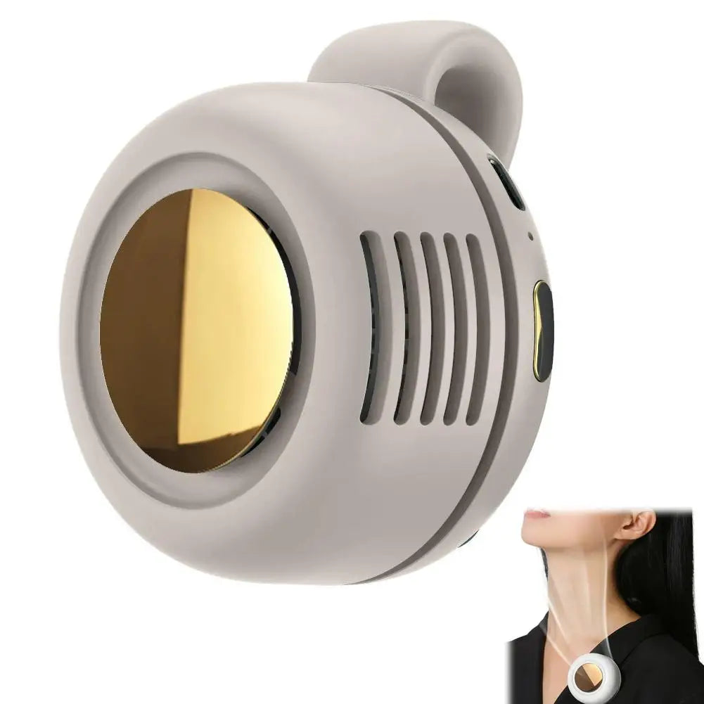 Portable Silent Bladeless Clip-On Mini Fan – USB Rechargeable 3-Speed Cooling Fan