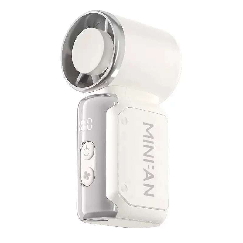 Portable Silent Bladeless Mini Fan – USB Rechargeable for Travel & Office