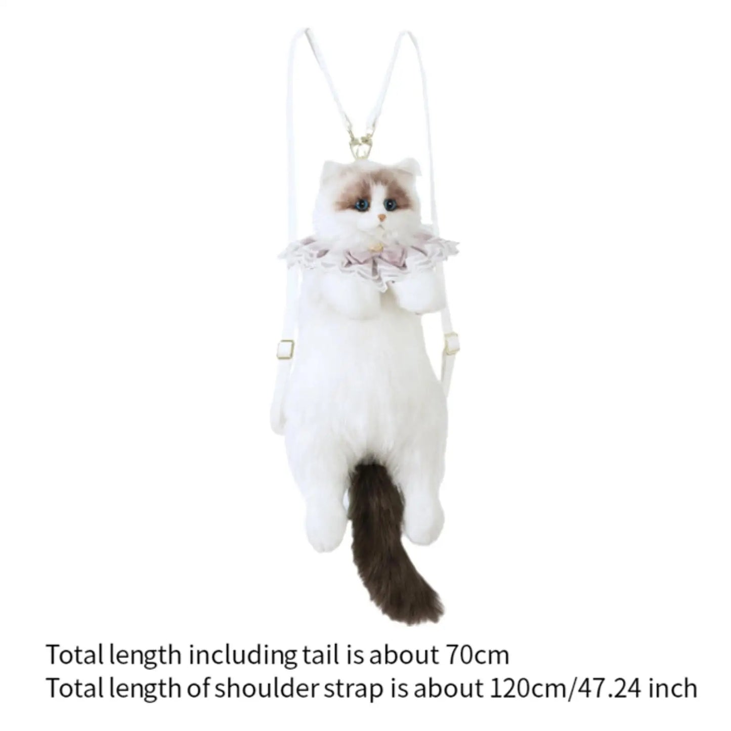 Cute Cat Plush Backpack – Soft Lightweight Stuffed Animal Bag for Kids & Girls