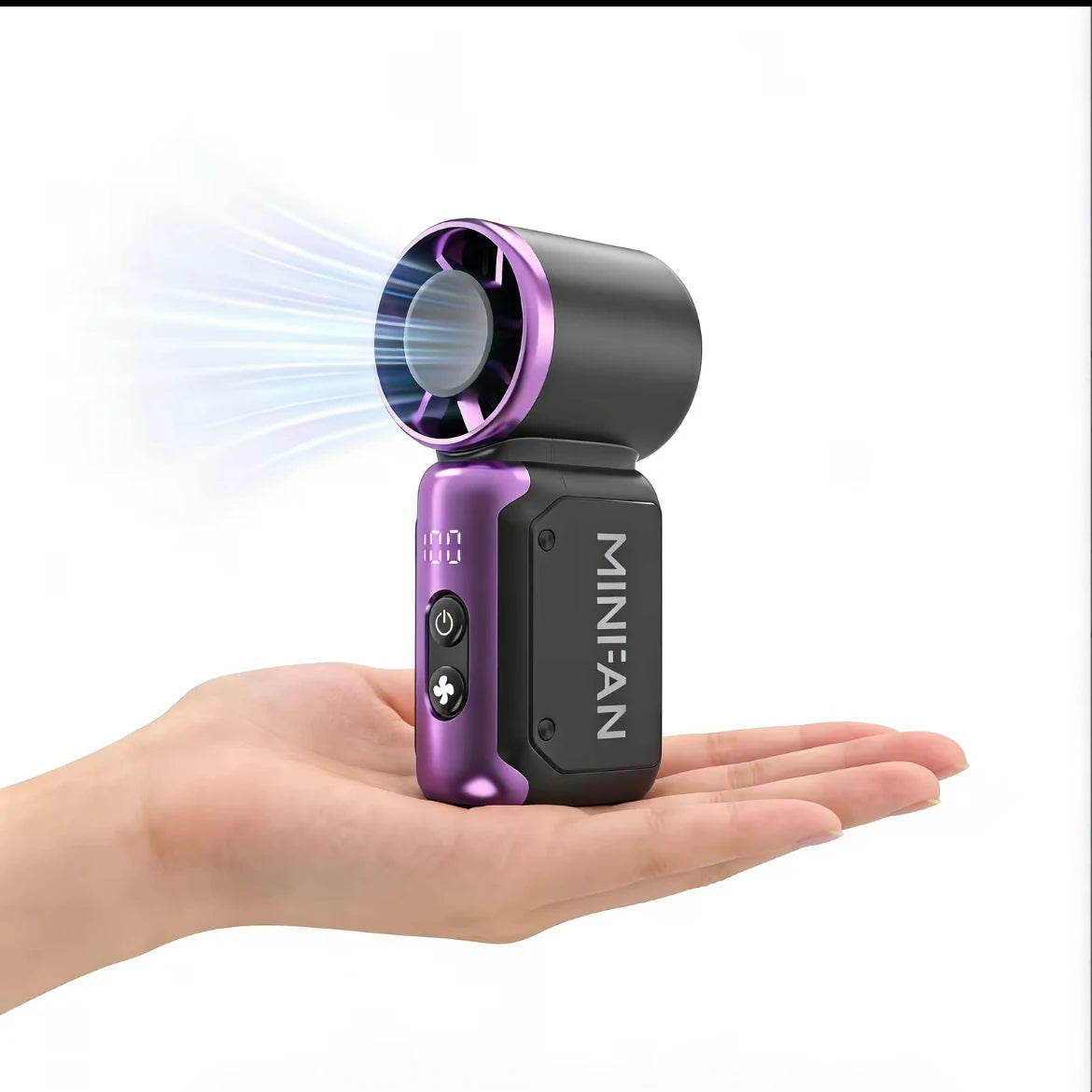 Portable Silent Bladeless Mini Fan – USB Rechargeable for Travel & Office