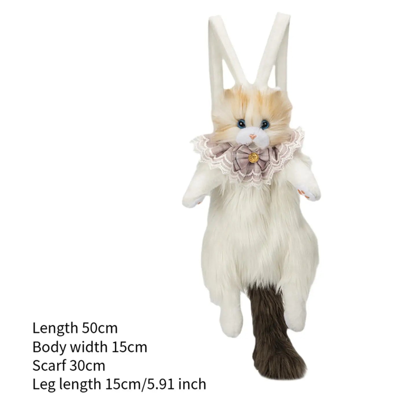Cute Cat Plush Backpack – Soft Lightweight Stuffed Animal Bag for Kids & Girls
