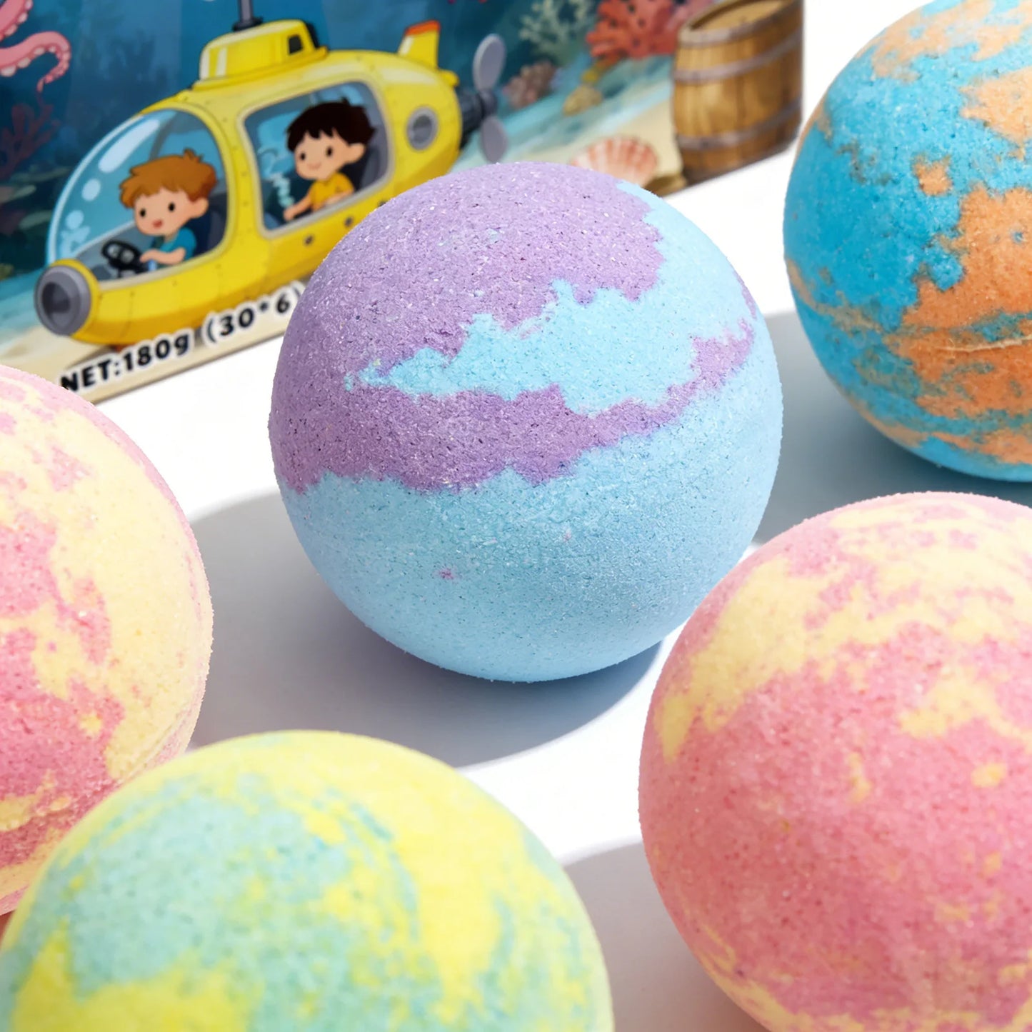 Kids Bath Bombs – Gentle Cleansing, Moisturizing & Relaxing Bubble Bath Balls