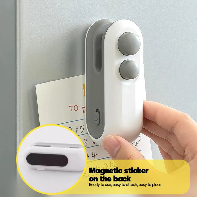 2-in-1 Rechargeable Mini Bag Sealer with Cutter & Magnet