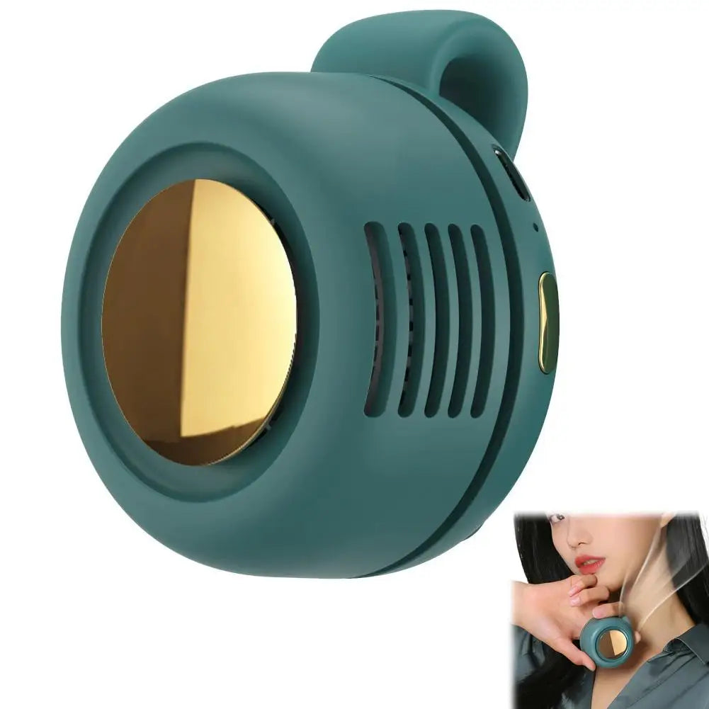 Portable Silent Bladeless Clip-On Mini Fan – USB Rechargeable 3-Speed Cooling Fan