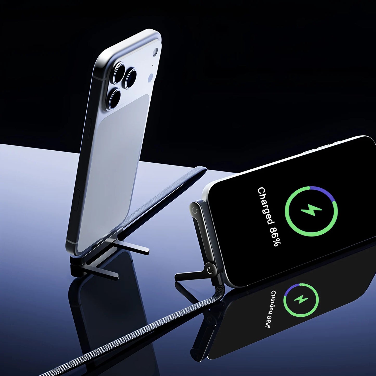2-in-1 Type-C Fast Charging Cable with Foldable Phone Holder – 240W PD