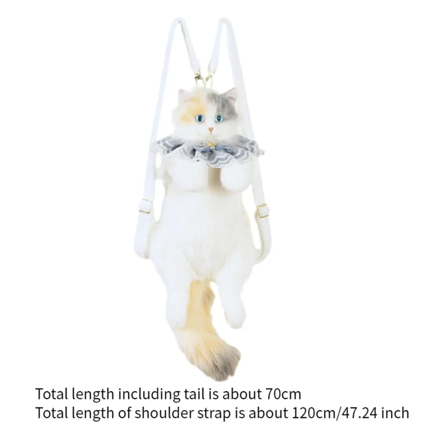 Cute Cat Plush Backpack – Soft Lightweight Stuffed Animal Bag for Kids & Girls