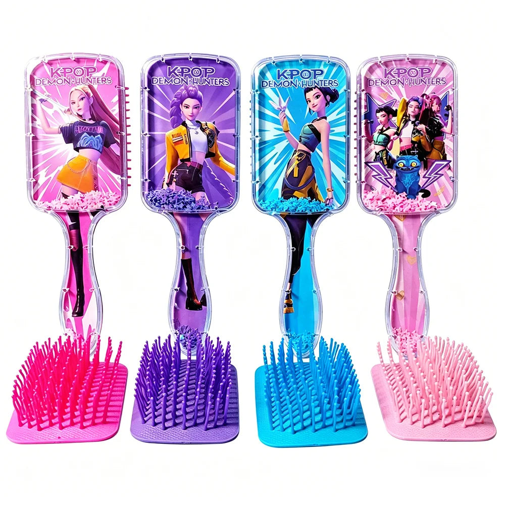 Anime Air Cushion Massage Comb – Cartoon Detangling Hair Brush for Girls