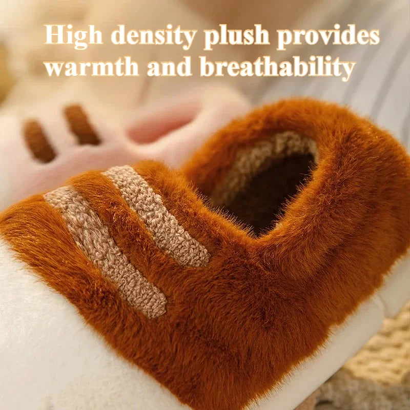 Warm Plush Cat Slippers for Indoor & Outdoor