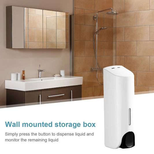 350ml Wall-Mounted Shampoo & Soap Dispenser with Clear Window