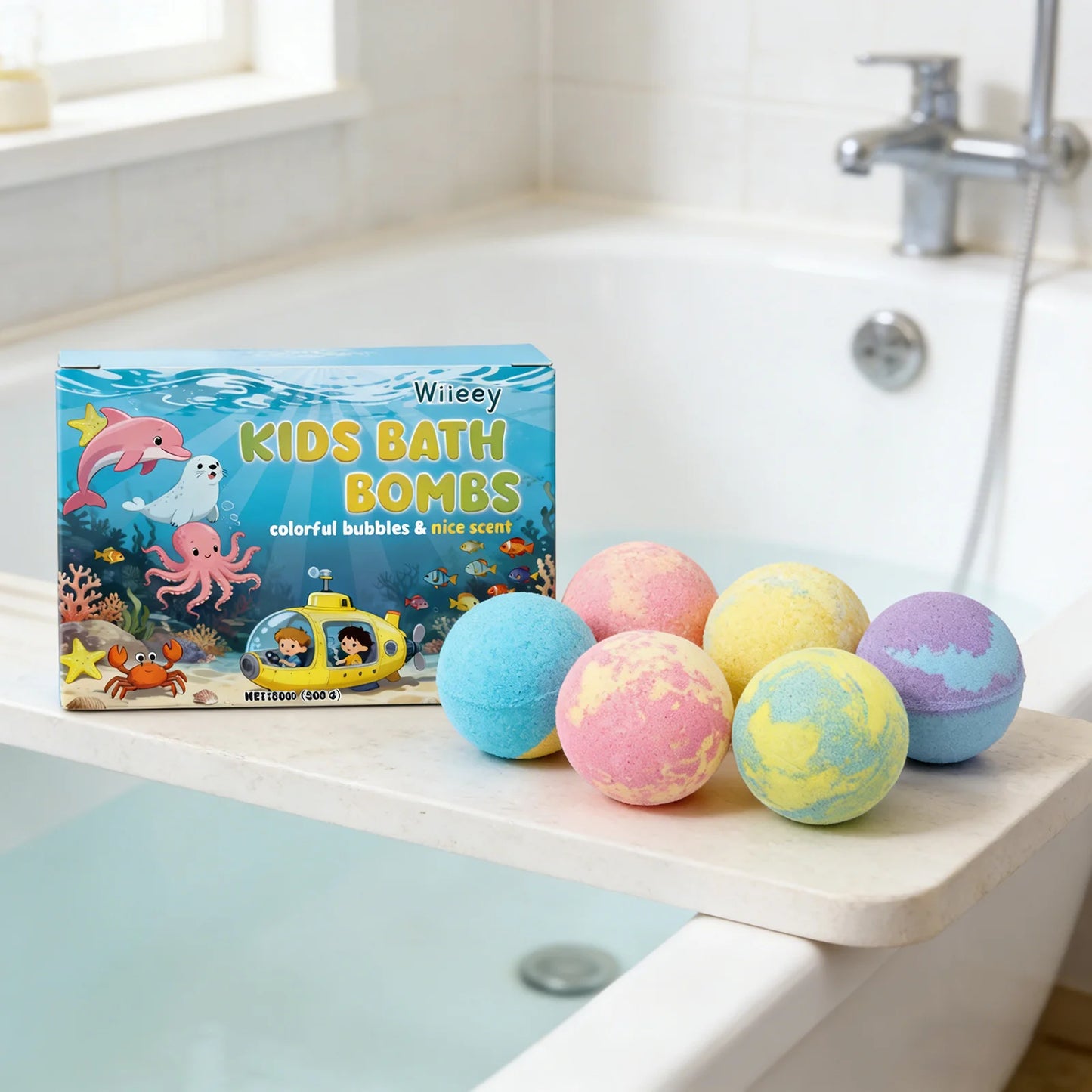 Kids Bath Bombs – Gentle Cleansing, Moisturizing & Relaxing Bubble Bath Balls