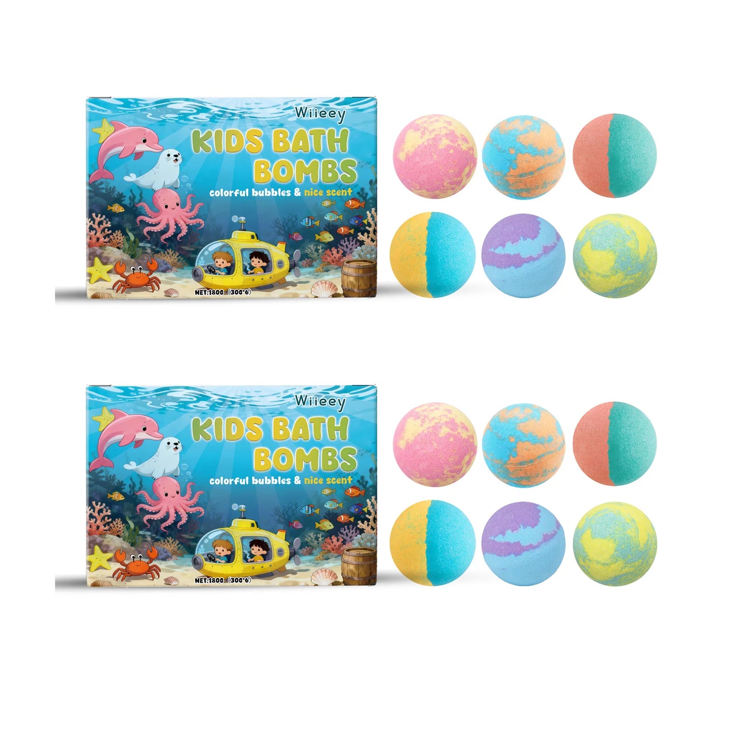 Kids Bath Bombs – Gentle Cleansing, Moisturizing & Relaxing Bubble Bath Balls