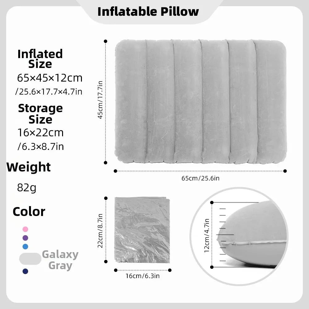 Inflatable Triangular Travel Pillow – Neck, Back & Leg Support Cushion