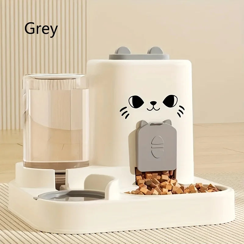 2-in-1 Pet Feeding Bowl with Automatic Water Dispenser – For Cats & Dogs