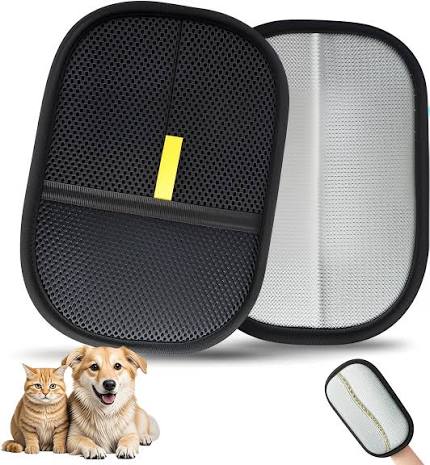 Reusable Double-Sided Pet Hair Removal Grooming Gloves